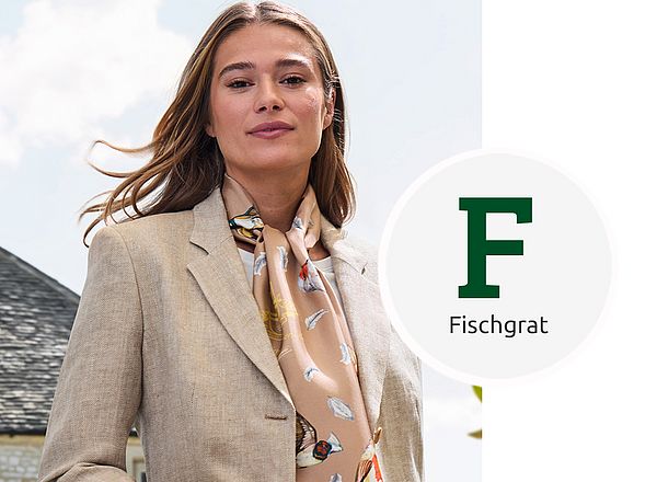 Fischgrat Blazer aus Fsichgratgewebe