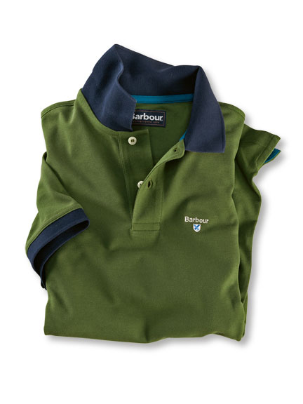 Barbour-Poloshirt 'Lynton' in Grün