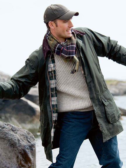 Barbour-Jacke 'Border' in Oliv