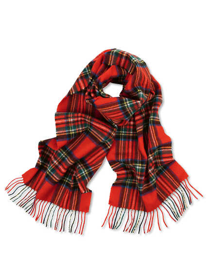 Lambswoolschal im Royal Stewart Tartan