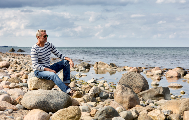 Steinstrand am Hubertsberg mit Herrenmodel