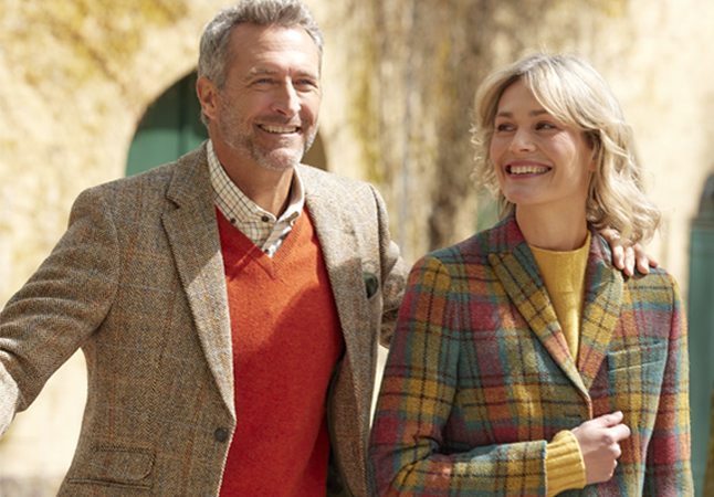 Mode aus englischem Tweed