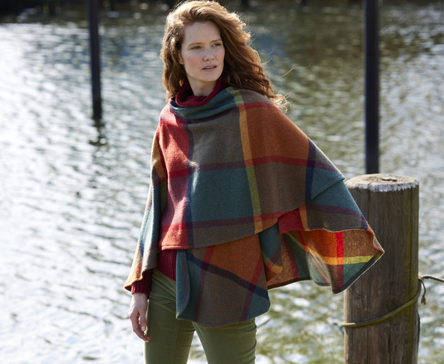 Capes und Plaids aus irischer Wolle